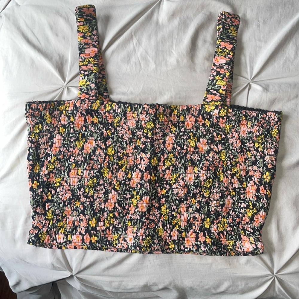 American Eagle - Ruched Tank Top (Floral Print)